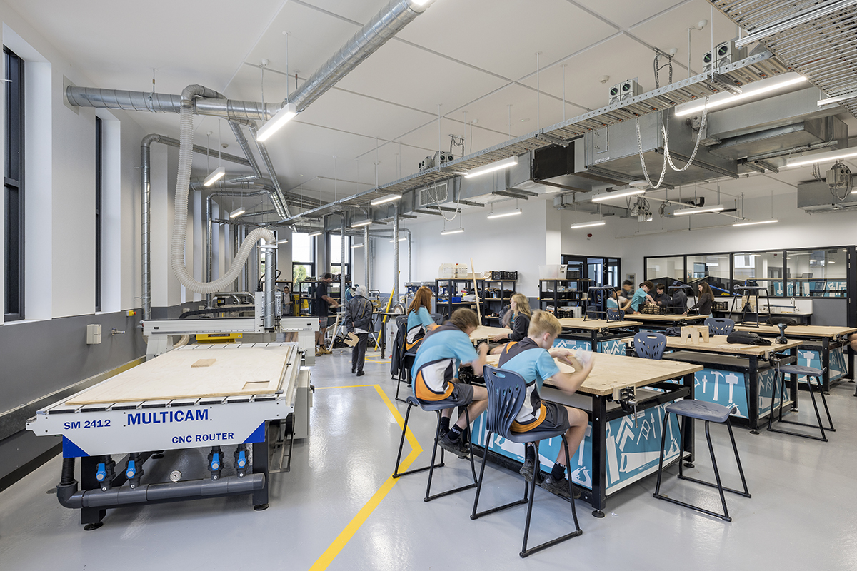 Greater Shepparton Secondary College - new school, photograph of workshop