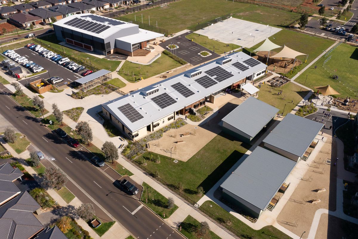 Strathtulloh Primary School - new school, photograph of aerial view of the school