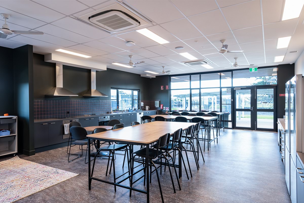 Wollert Primary School - new school, photograph of staff room and kitchen