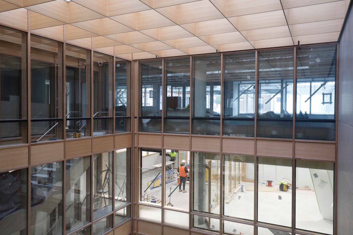 July 2022 construction progress - atrium