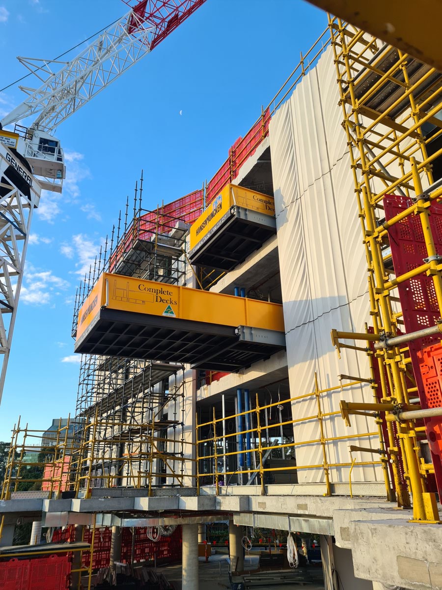 North Melbourne Primary School (new campus) - construction update, photograph of exterior construction progress