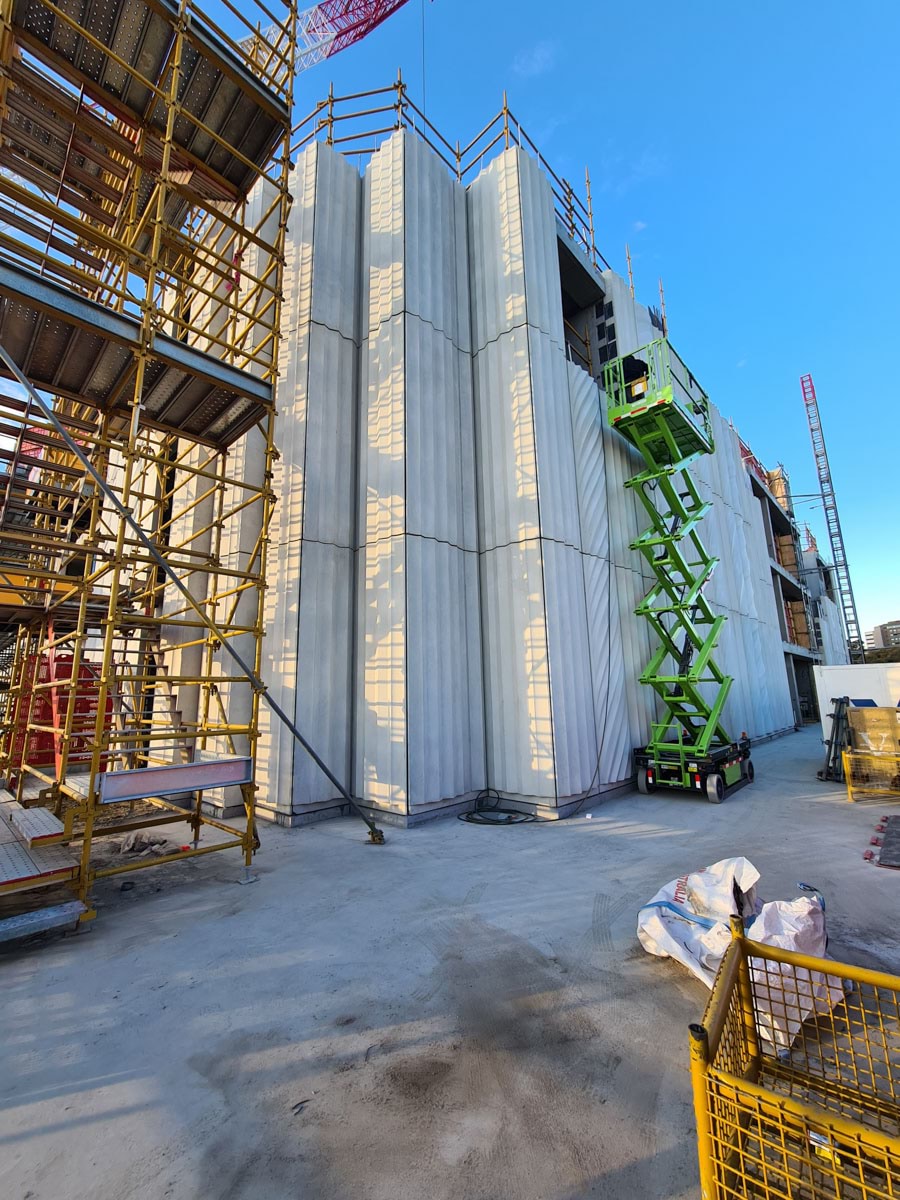 North Melbourne Primary School (new campus) - construction update, photograph of exterior construction progress