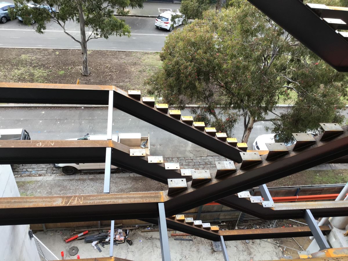 North Melbourne Primary School (new campus) - construction update, photograph of exterior construction progress