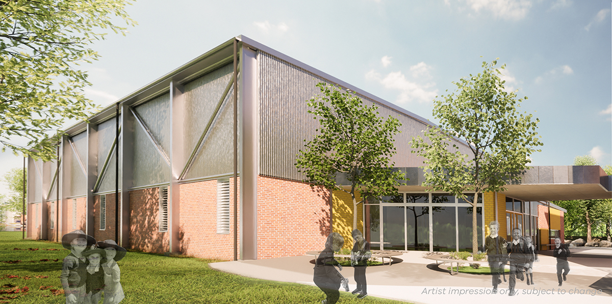 Artist impression of Bell Primary School building facade