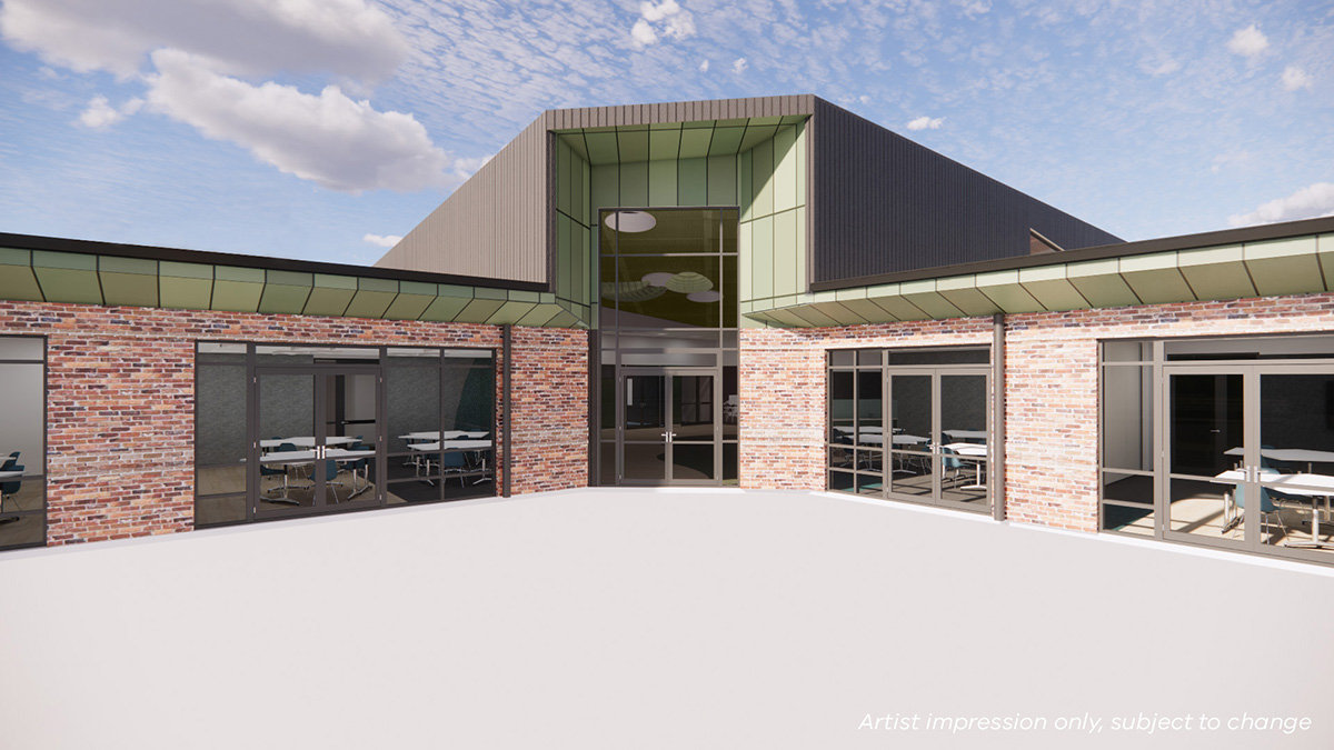 Artist impression of Diamond Valley Special Developmental School main entry