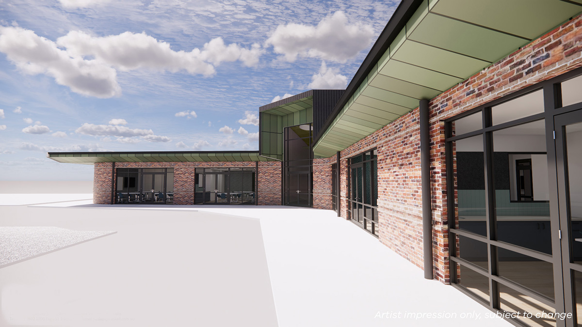 Artist impression of Diamond Valley Special Developmental School west wing