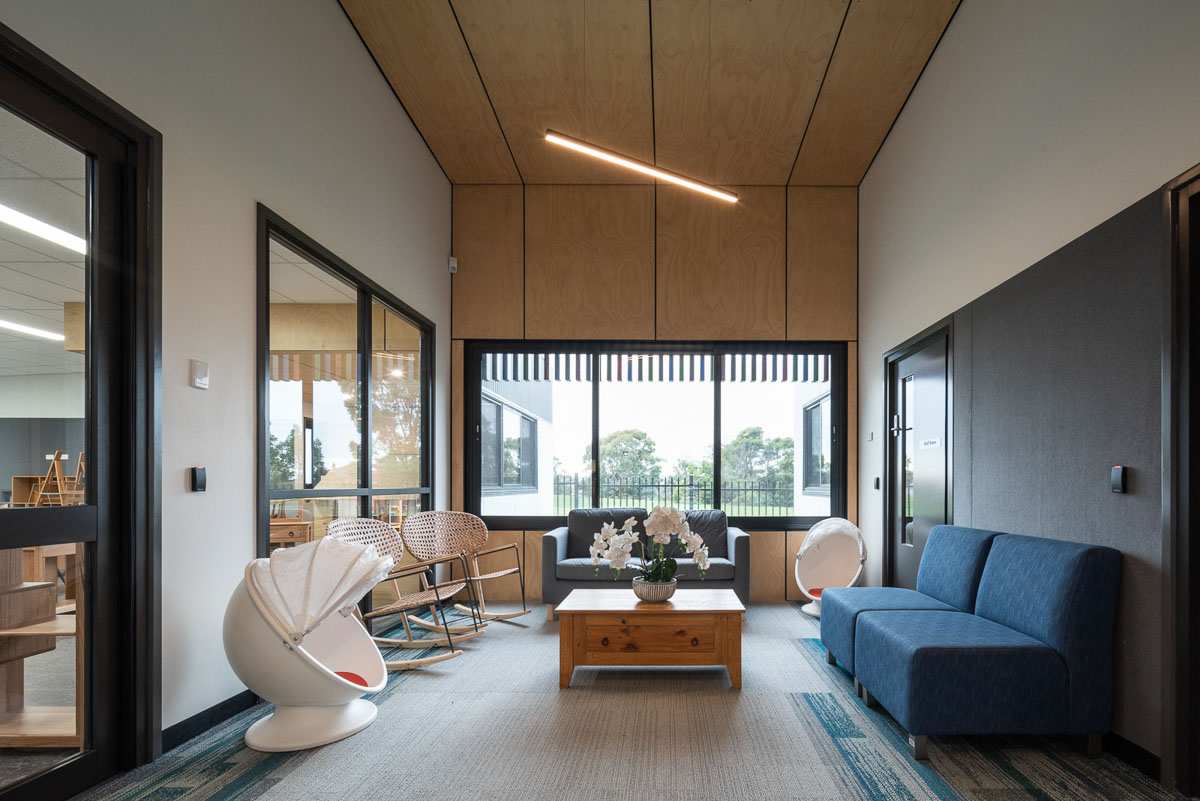 Southern Cross Kindergarten - completed project, photograph of interior sitting area