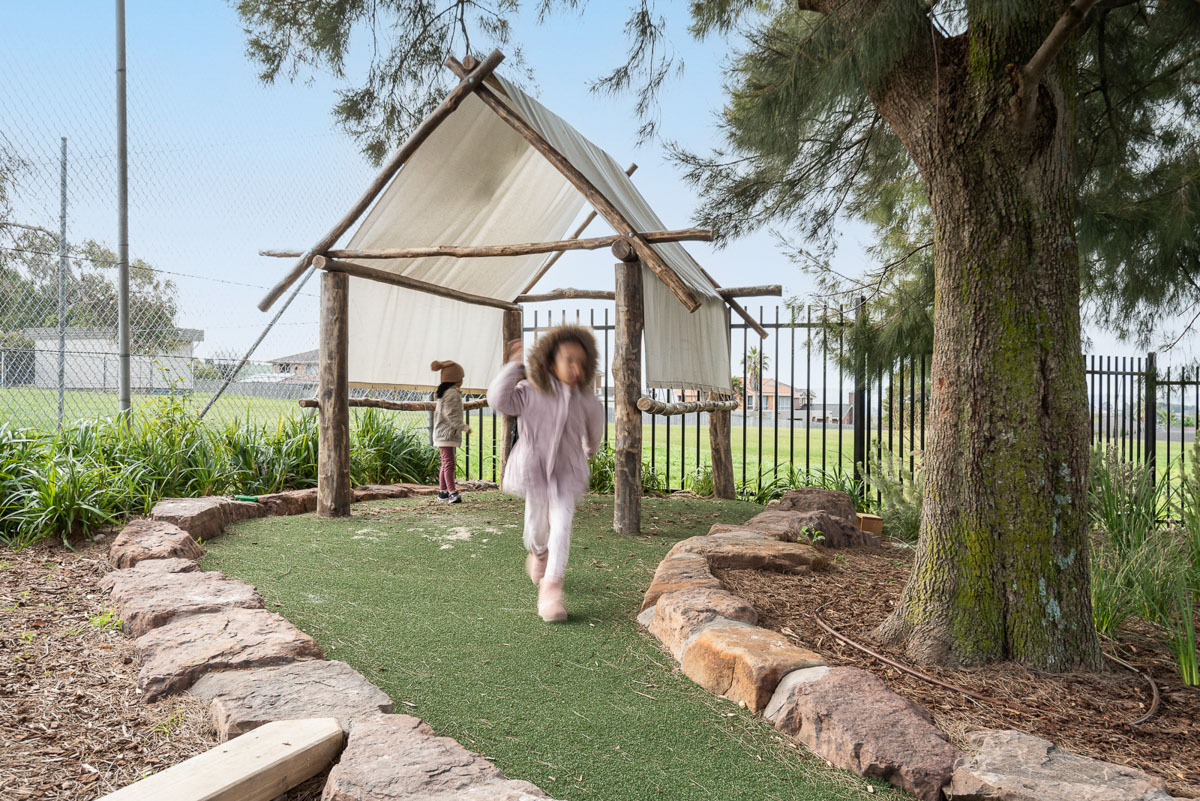 Southern Cross Kindergarten - completed project, photograph of outdoor playground