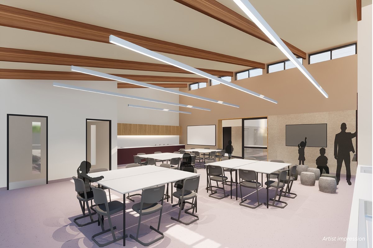 Artist impression of Clifton Springs Primary School art room upgrade and modernisation