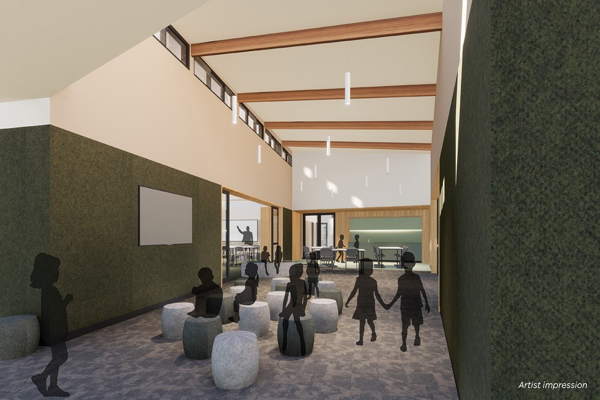 Artist impression of Clifton Springs Primary School breakout space upgrade and modernisation