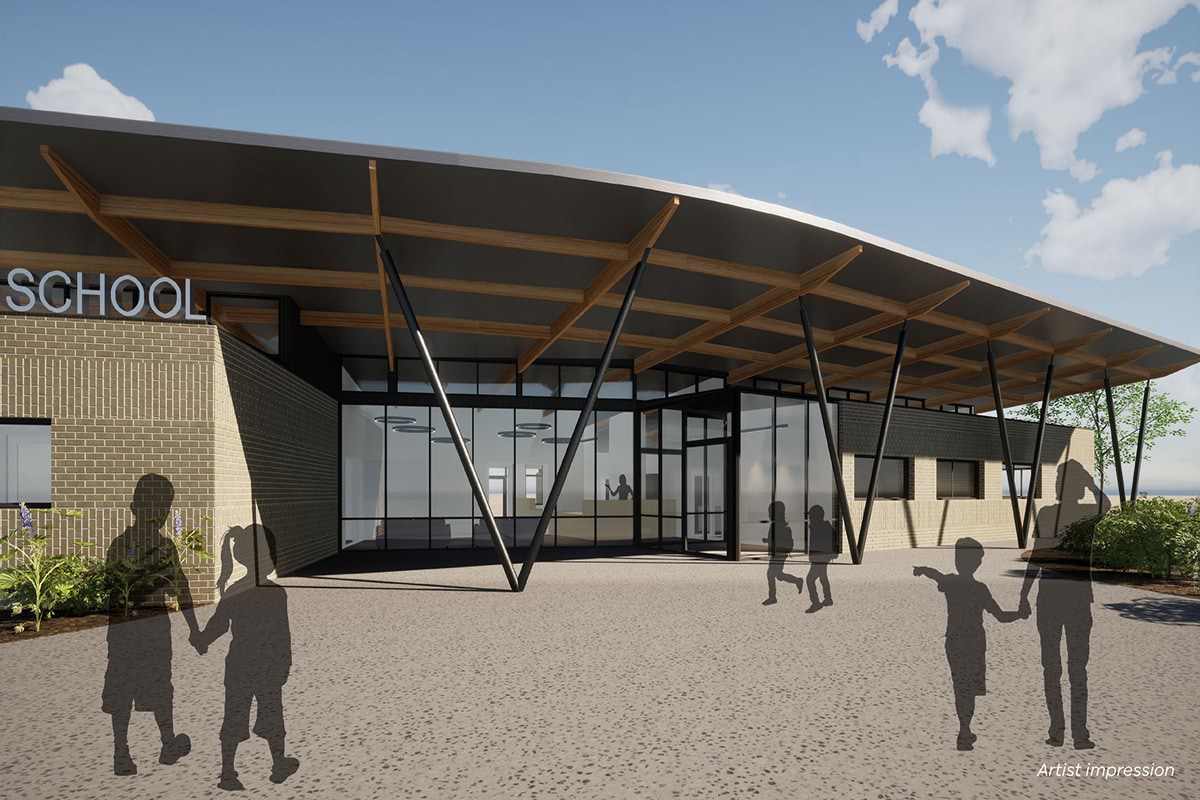 Artist impression of Clifton Springs Primary School administration entrance upgrade and modernisation