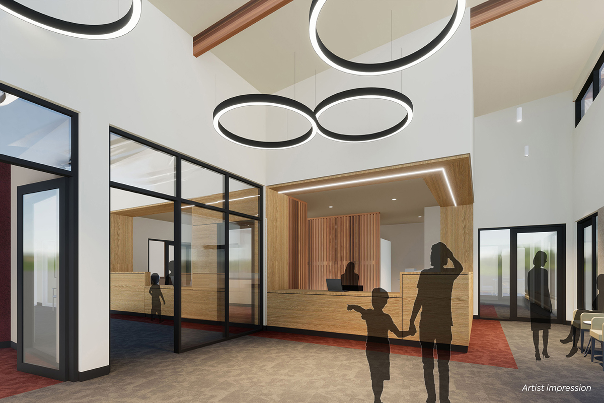 Artist impression of Clifton Springs Primary School administration interior upgrade and modernisation