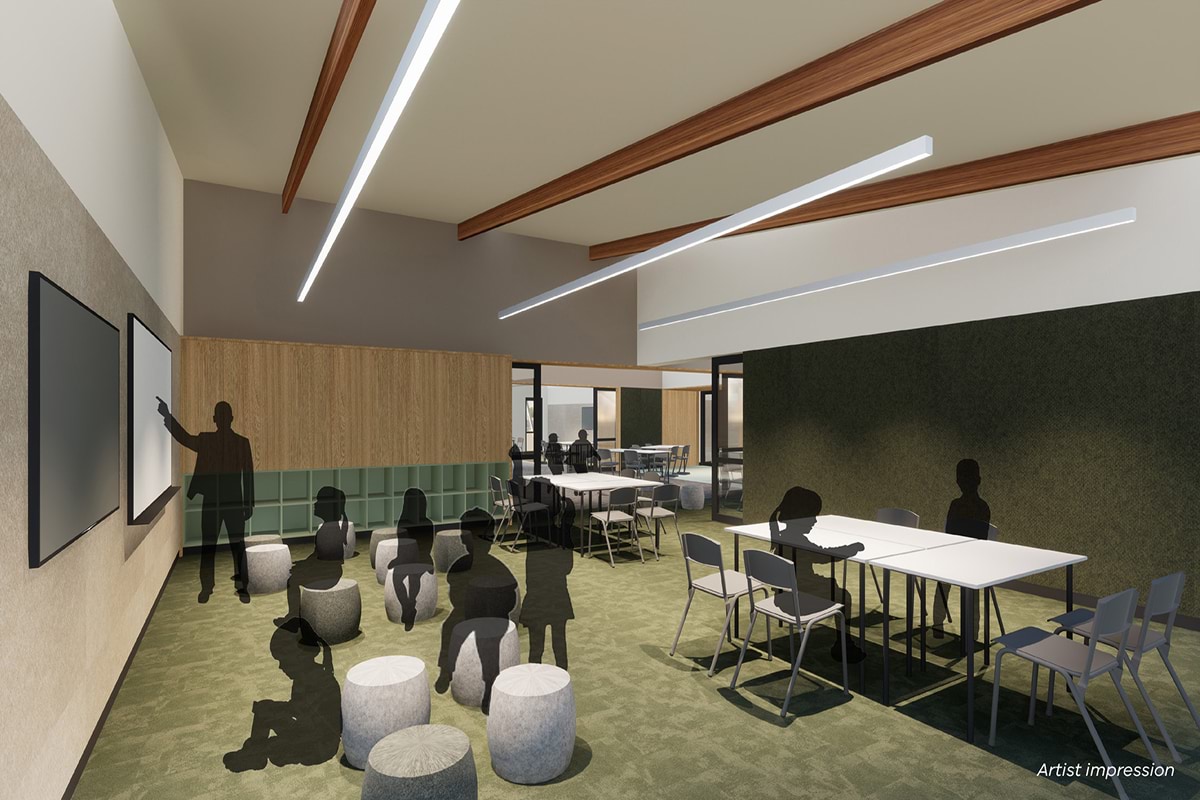 Artist impression of Clifton Springs Primary School classroom interior upgrade and modernisation