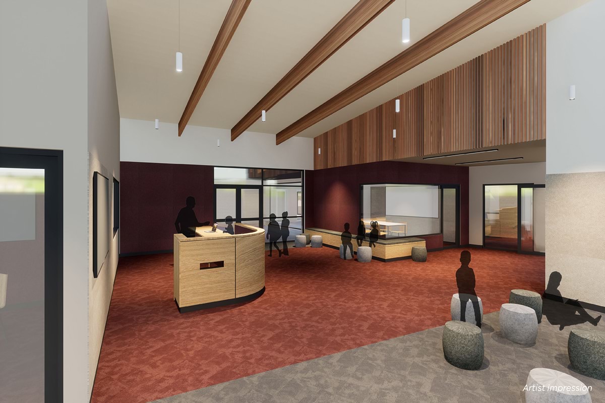 Artist impression of Clifton Springs Primary School library interior upgrade and modernisation