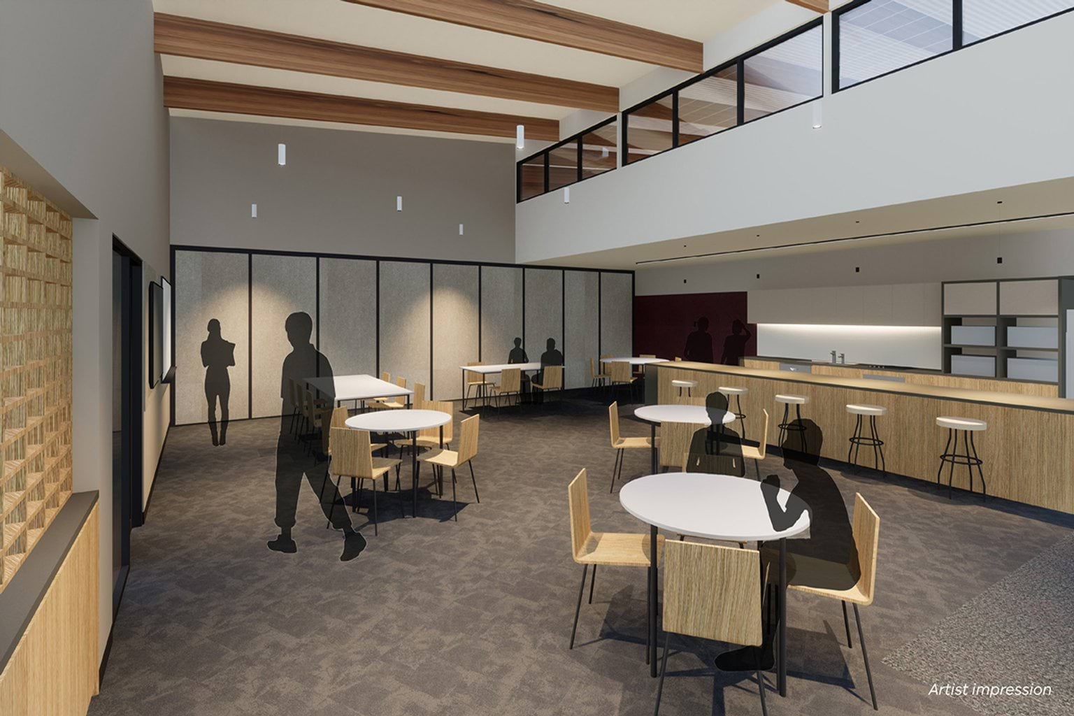 Artist impression of Clifton Springs Primary School staff room upgrade and modernisation