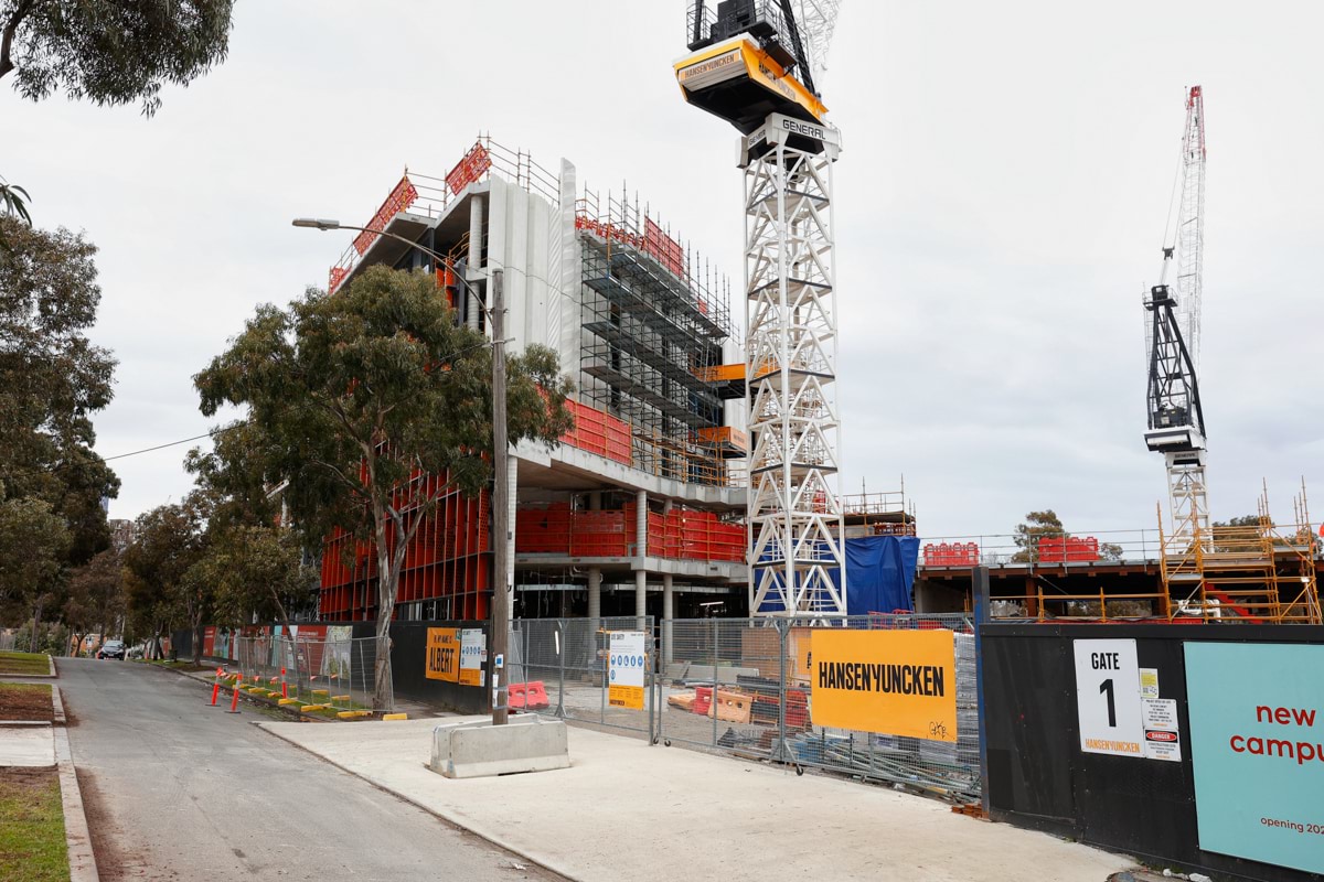 North Melbourne Primary School (new campus) - construction update, exterior