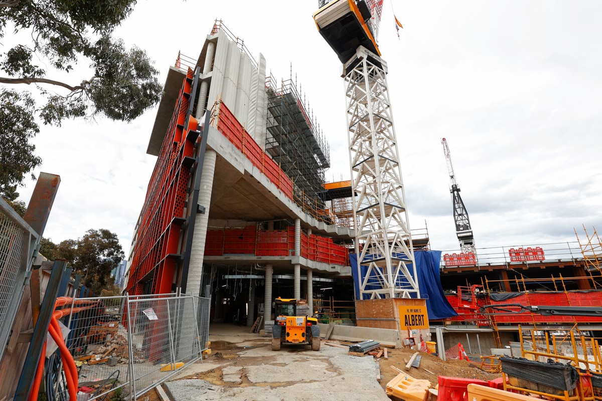 North Melbourne Primary School (new campus) - construction update, exterior