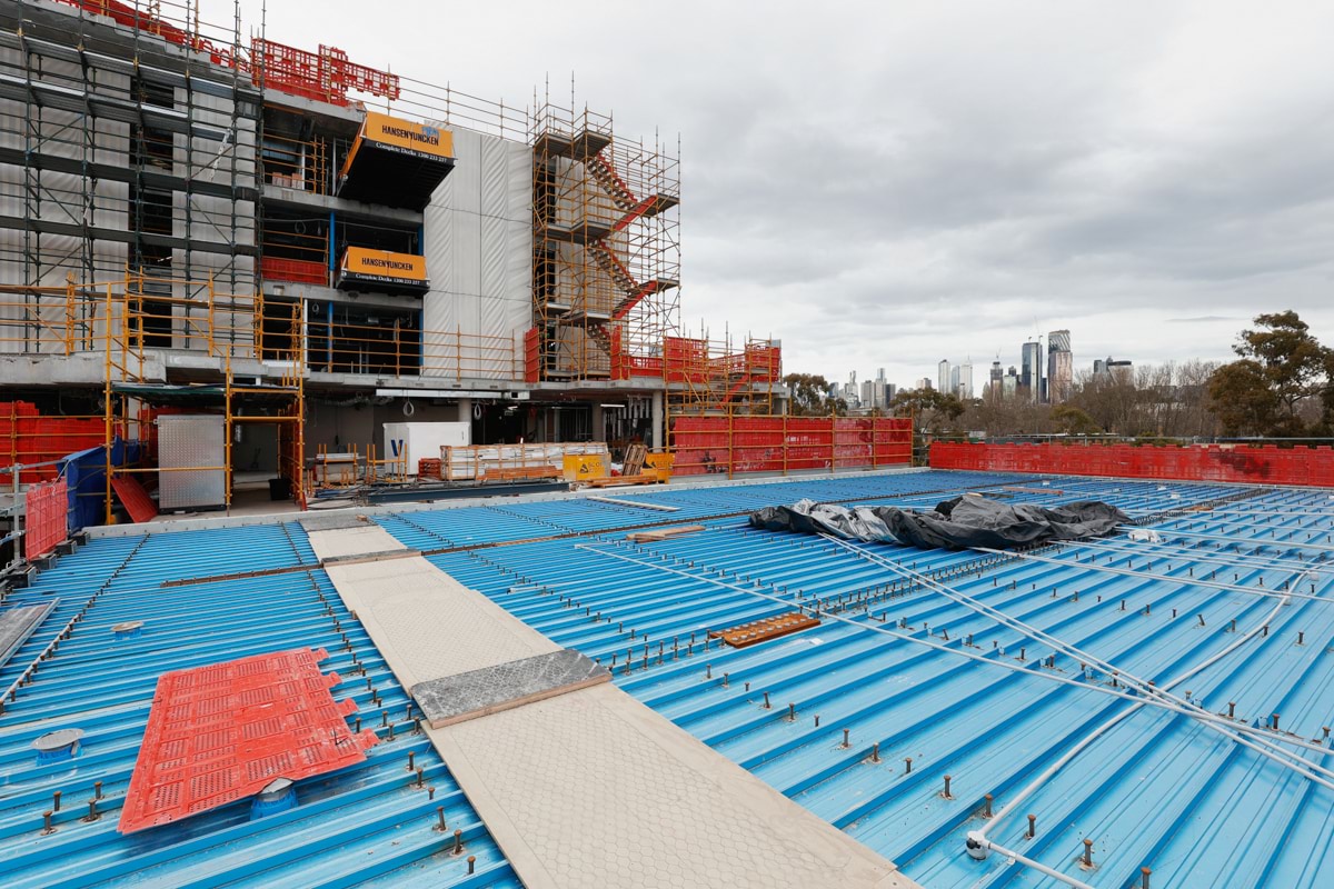 North Melbourne Primary School (new campus) - construction update, exterior