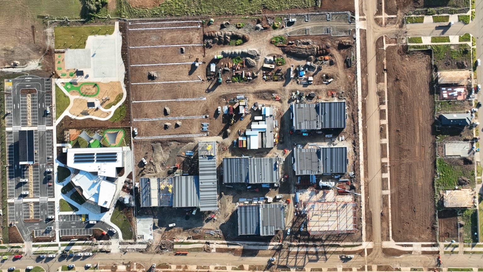 Photograph of construction in progress