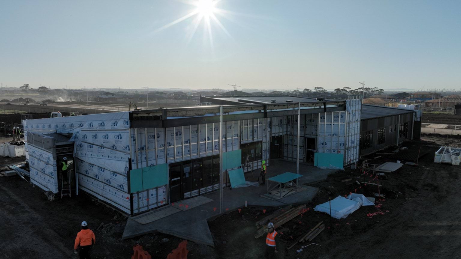 Photograph of construction in progress