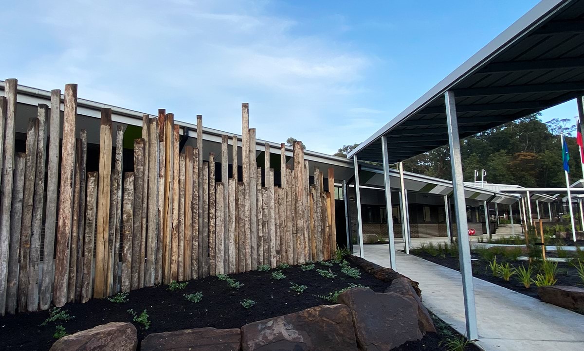 Croydon Community School - completed upgrade, photograph of new outdoor landscaping