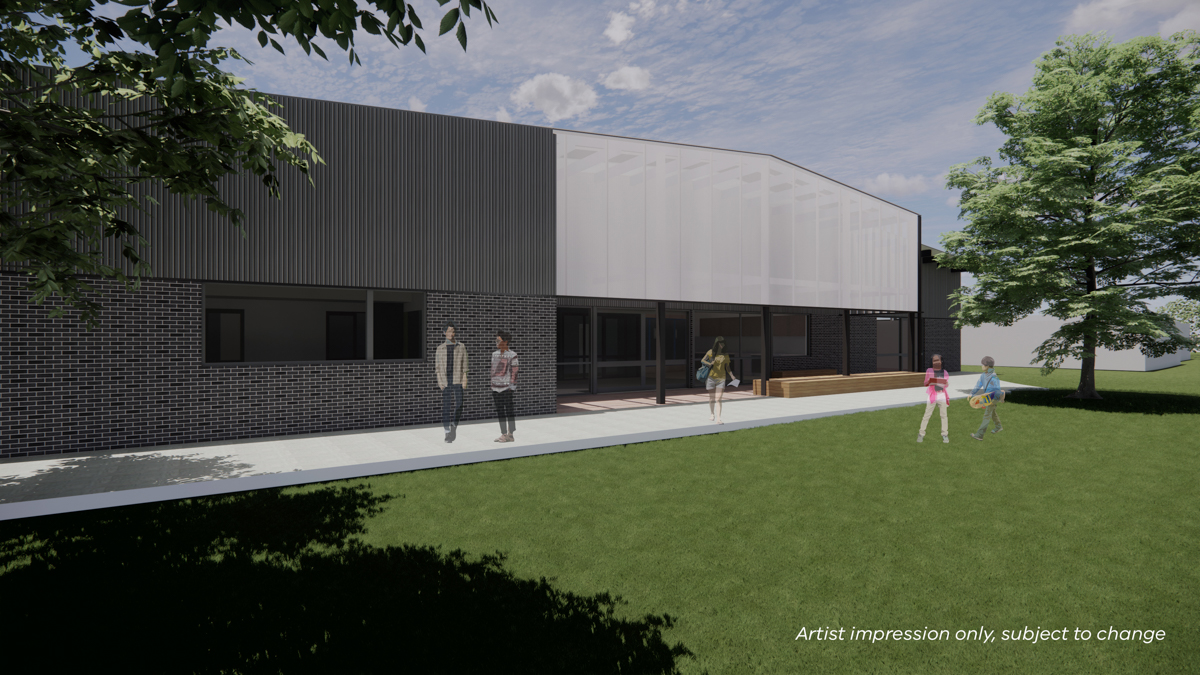 Merriang Special Developmental School - upgrade, illustrated render exterior