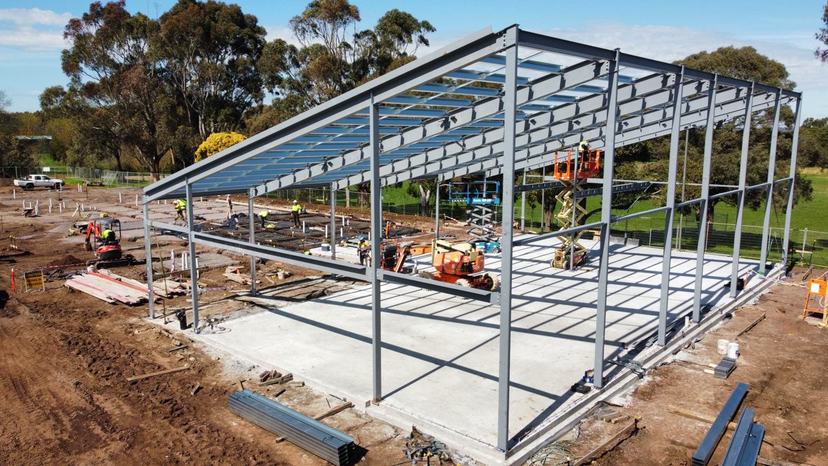 Hampden Specialist School & Terang College - upgrade, photograph of construction site