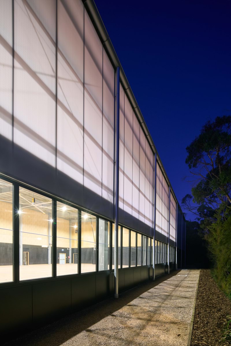 Photo of the gymnasium lights on