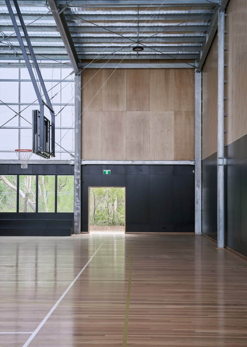 Photo of the gymnasium basketball hoop