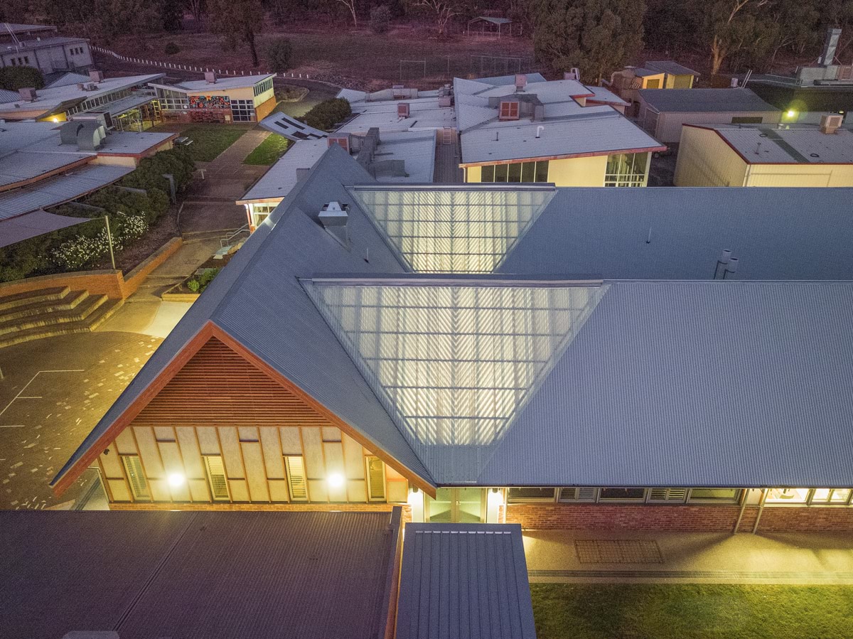 Aerial photo of the school