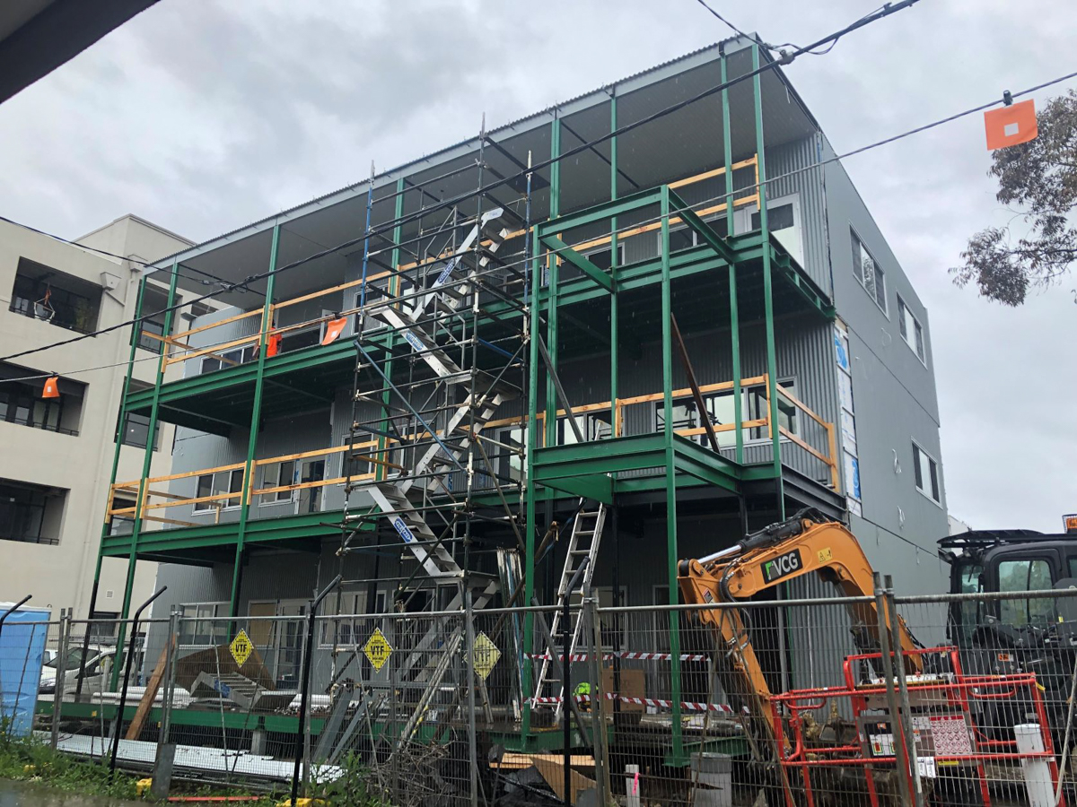 Sydney Road Community School - construction, photograph of construction site