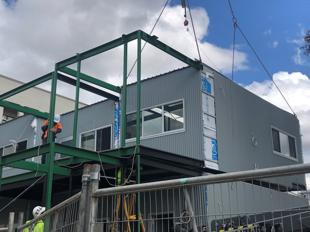 Sydney Road Community School - construction, photograph of construction site