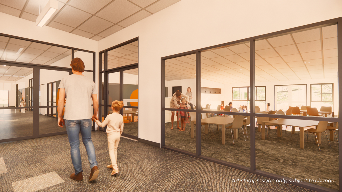 Reservoir East Family Centre - illustrated renders, artist impression of internal space