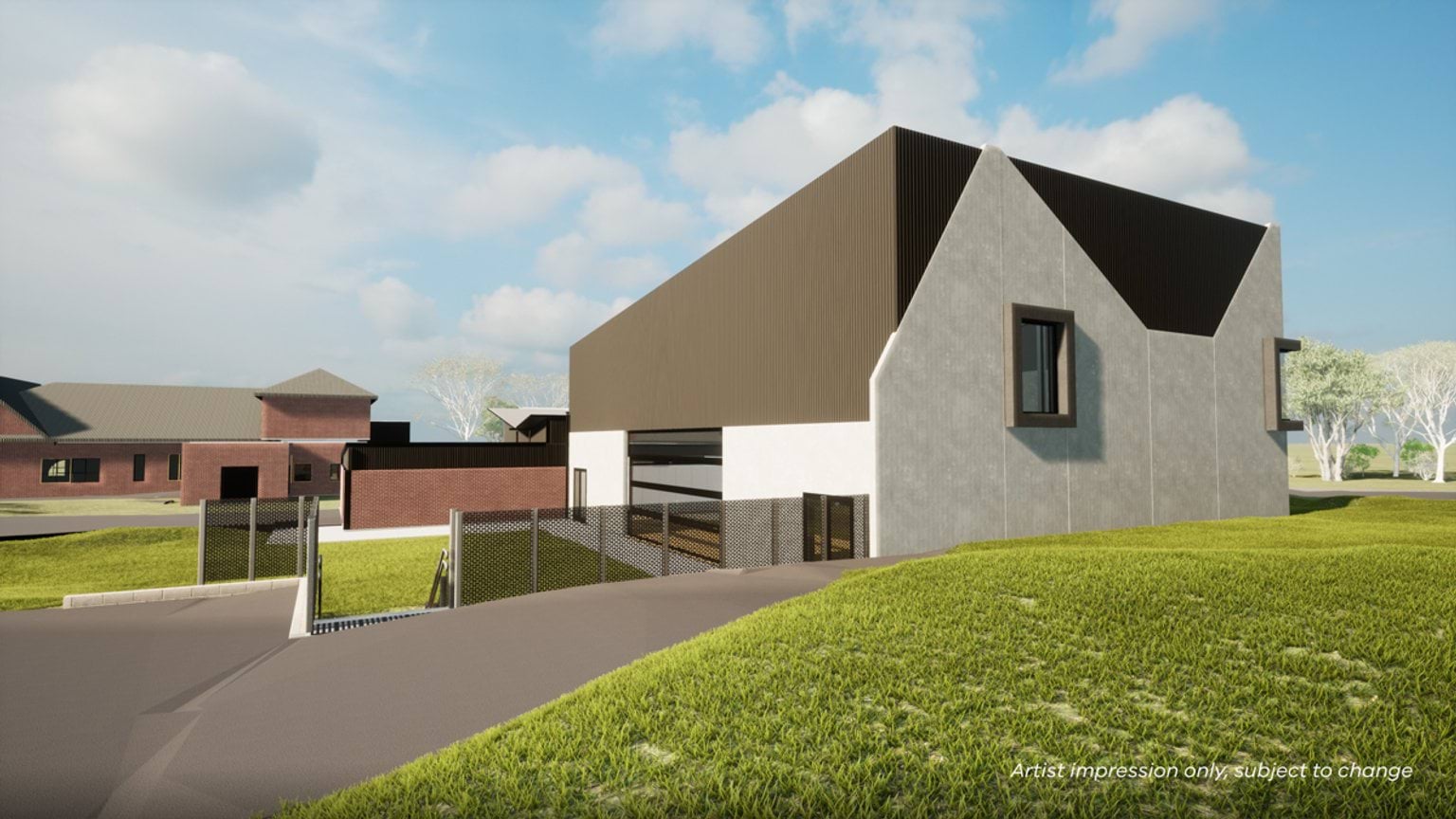 Geelong South Primary School - upgrade, illustrated render of exterior of new building