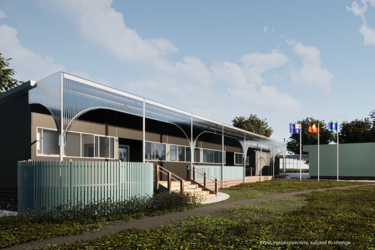 Cape Clear Primary School - upgrade, illustrated render, exterior