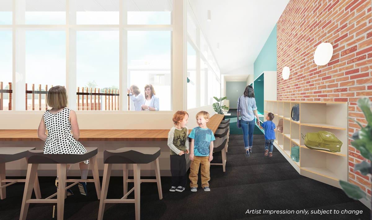 Auburn South Primary School - upgrade, illustrated render of informal learning space