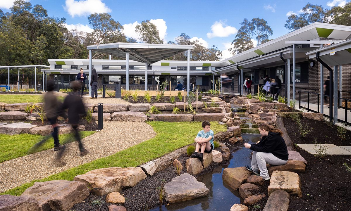 Croydon Community School - completed upgrade, photograph of outdoor learning and play area