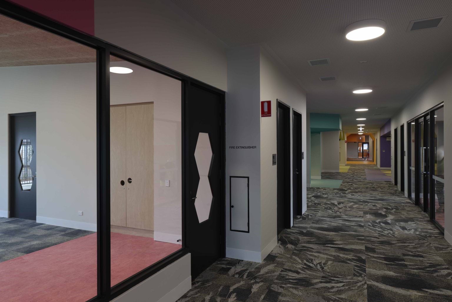 Warringa Park School - Polly Parade campus construction, photograph of hallway interior