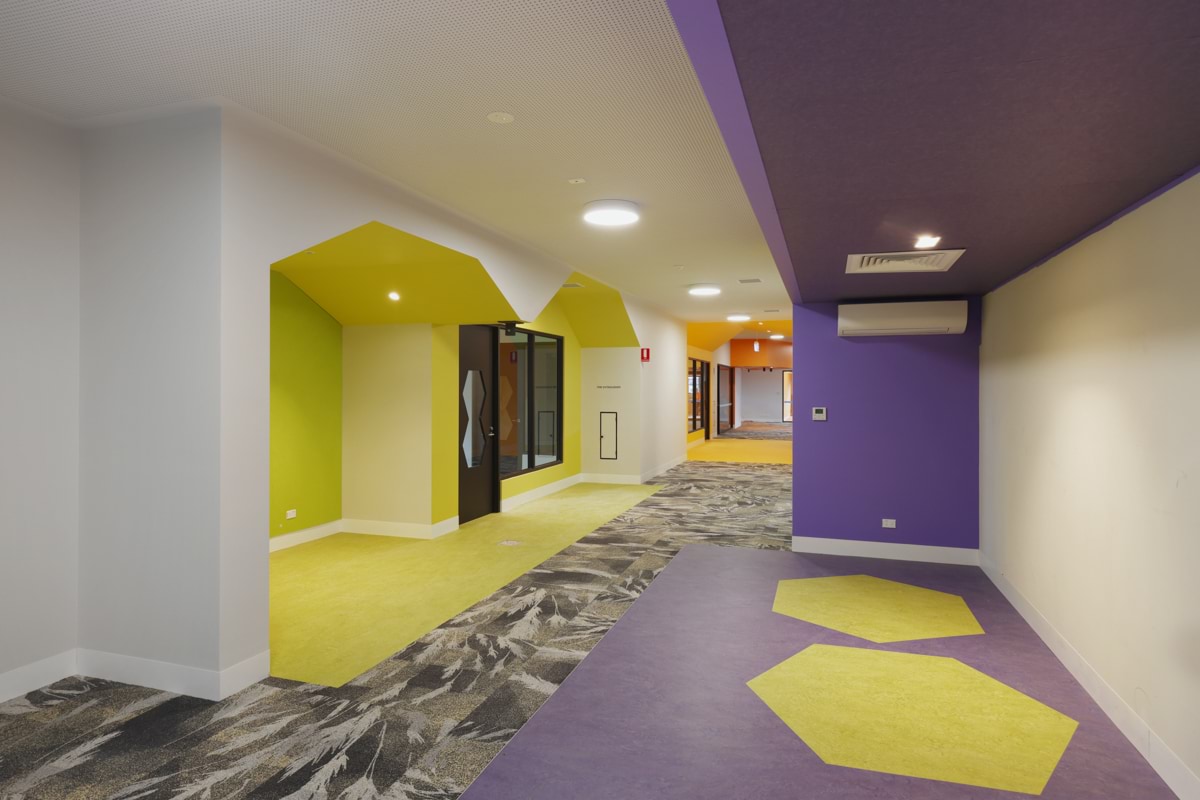 Warringa Park School - Polly Parade campus construction, photograph of hallway interior