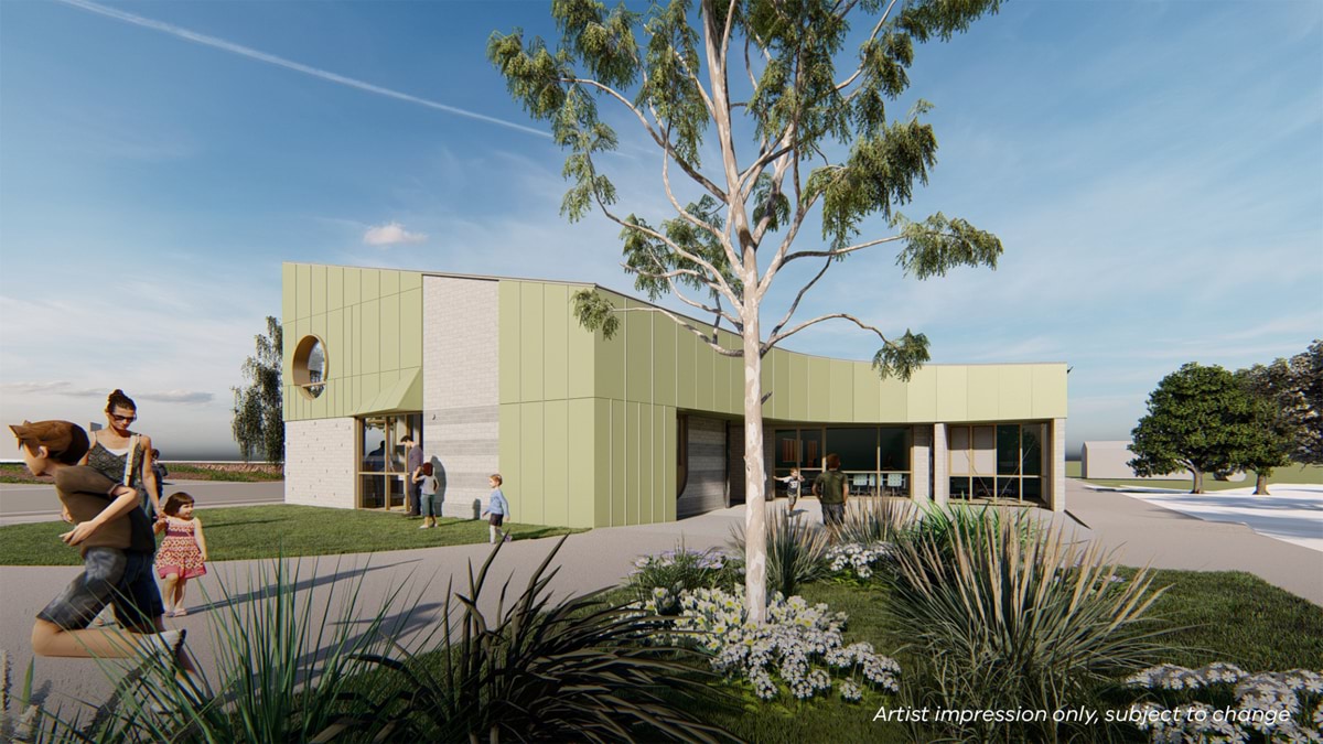 Rushworth P-12 College - upgrade, illustrated render exterior