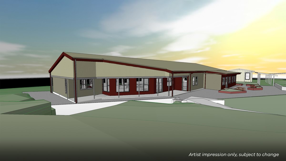 Kangaroo Ground Primary School - illustrated render - this image shows a school building