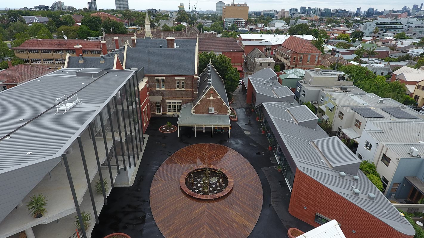 Windsor Primary School - upgrade and modernisation - aerial shot of upgrade work