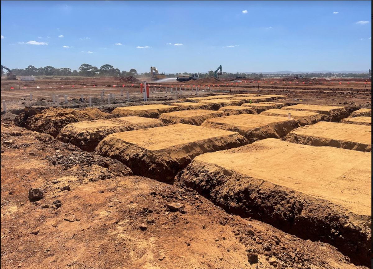 Aintree Secondary School (interim name) - construction photo of site progress in February 2023