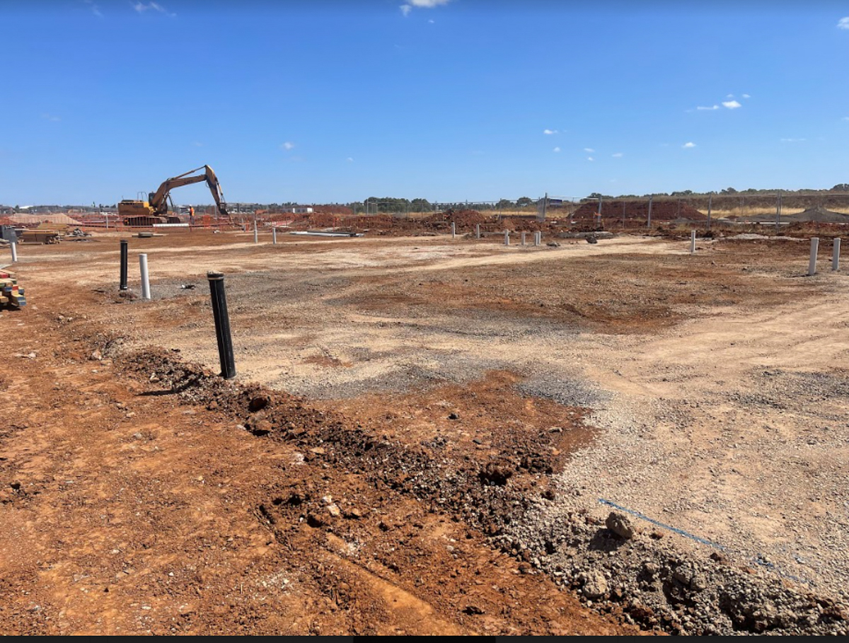 Aintree Specialist School (interim name) - construction photo of site progress in February 2023