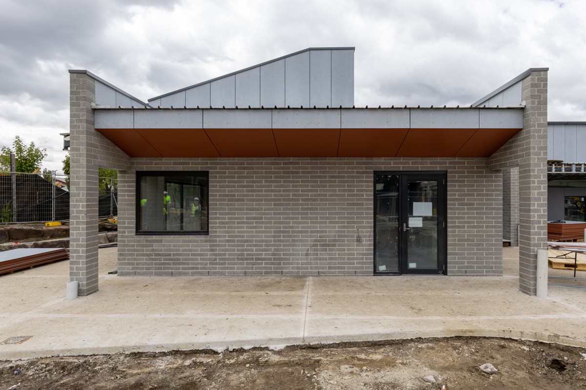 Croxton Special School - construction site photo from March 2023 showing the outside of a school building