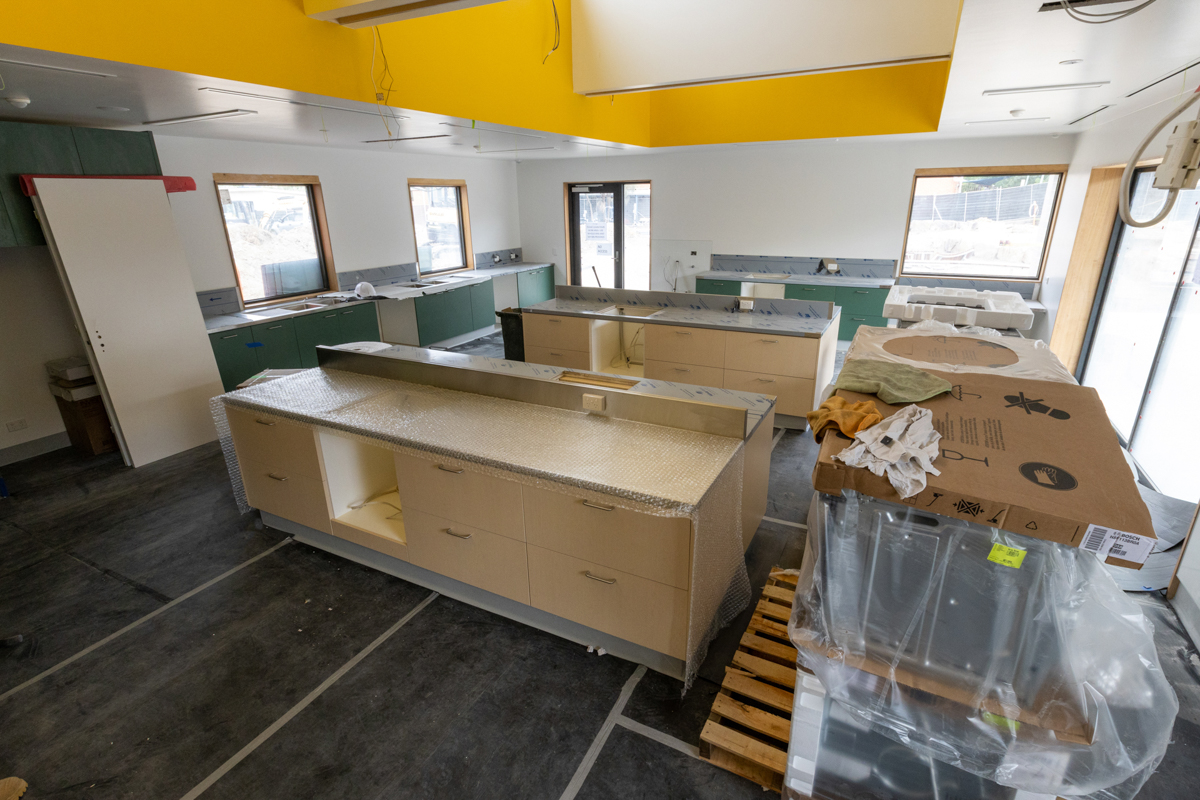 Croxton Special School - construction site photo from March 2023 showing the inside of a school building