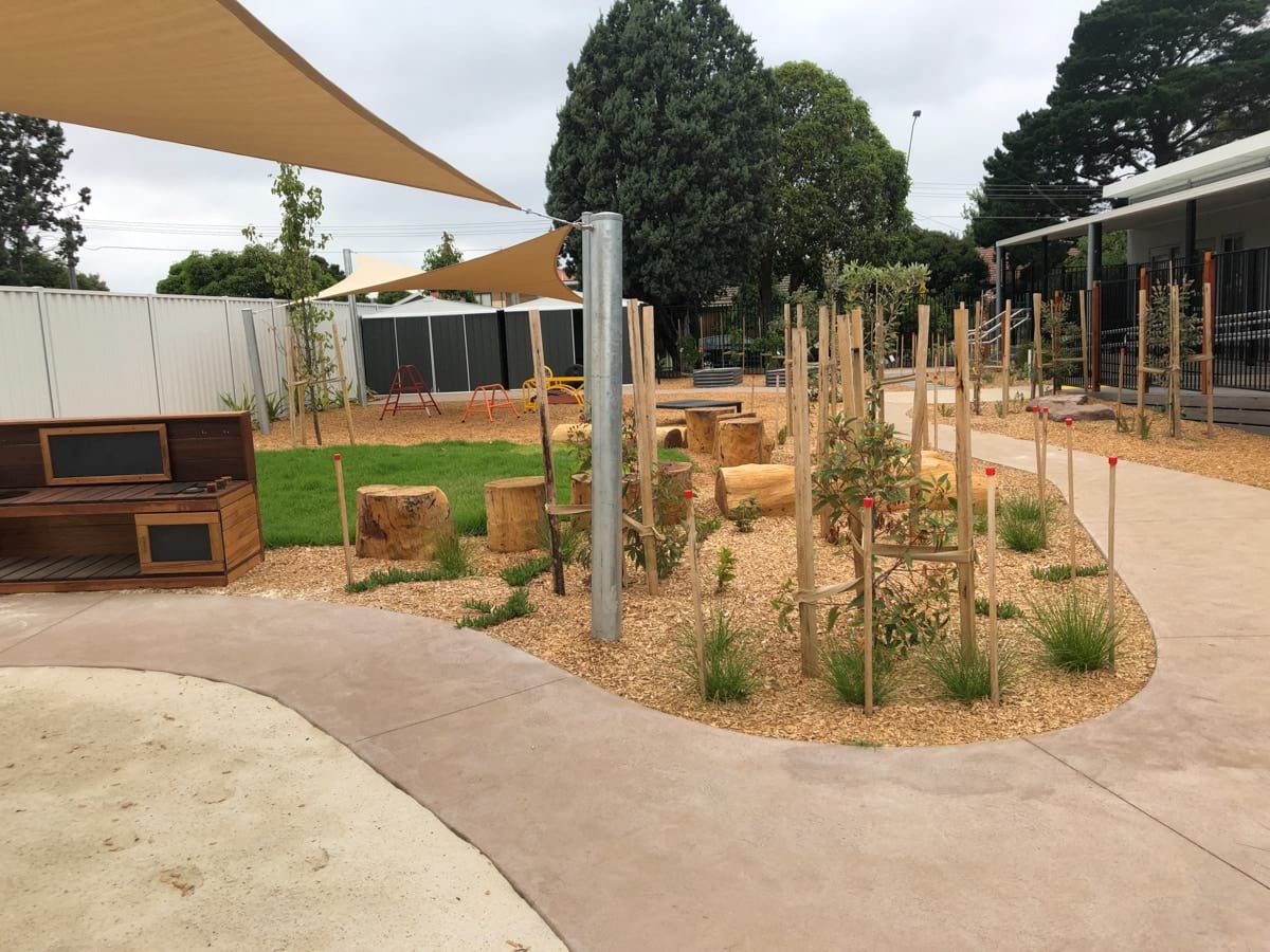 Essendon Kindergarten - photo of the completed outdoor play area