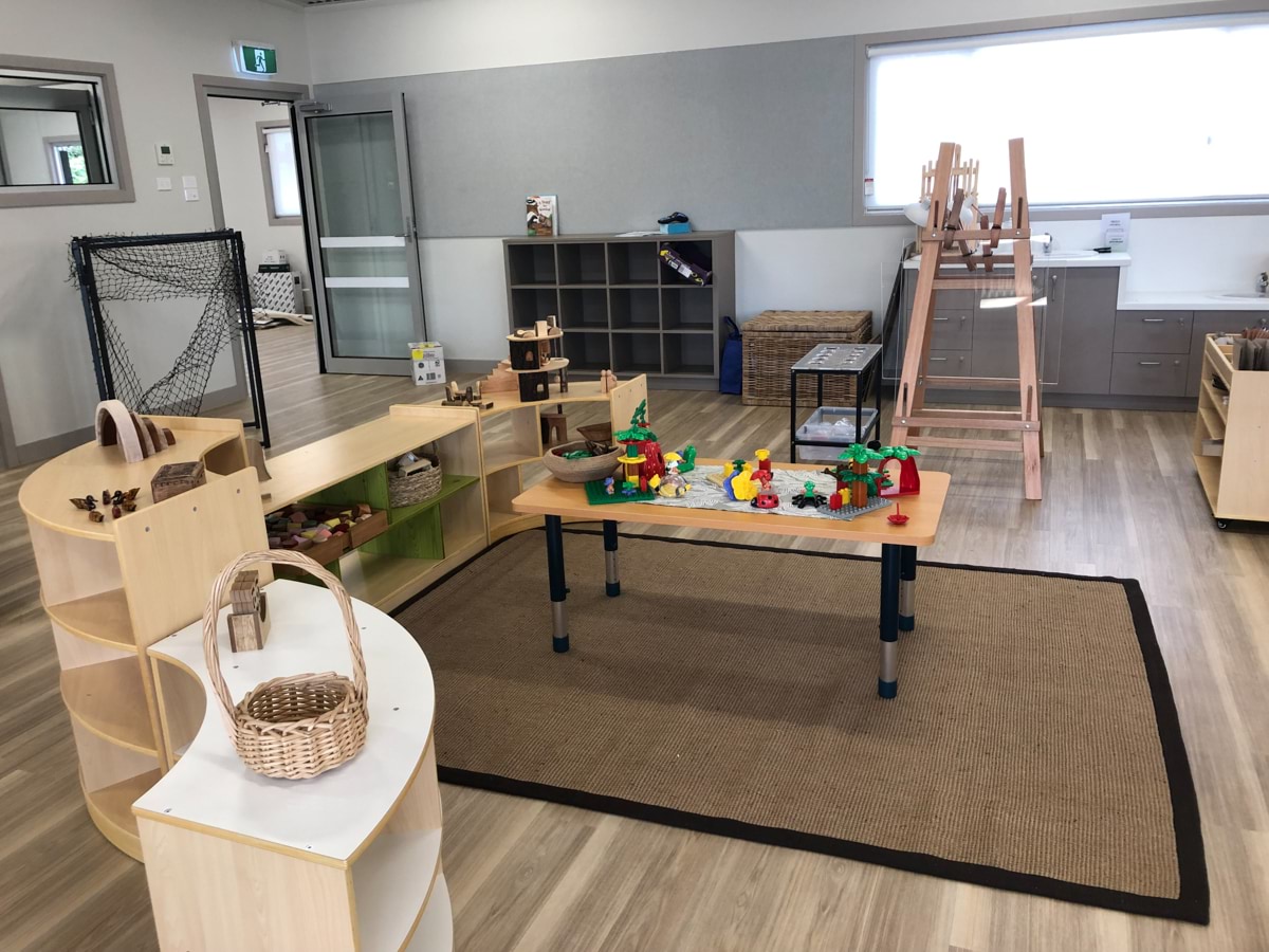 Essendon Kindergarten - photo of the inside of the completed kindergarten, showing children's toys and play spaces