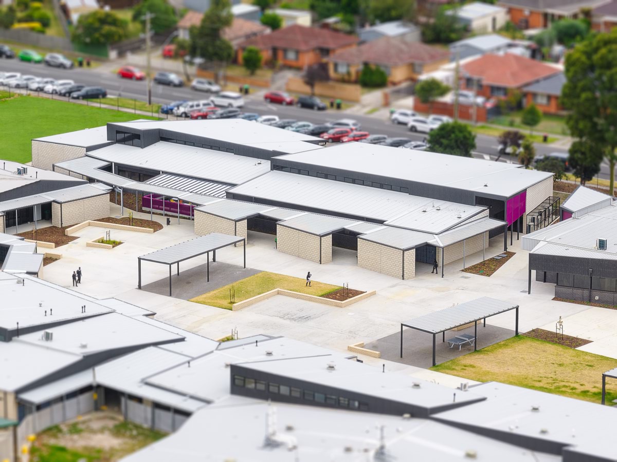 Lyndale Secondary College - aerial photo of the upgraded college