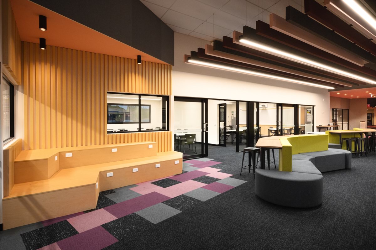 Lyndale Secondary College - photo of the interior of a school building with tiered seating 